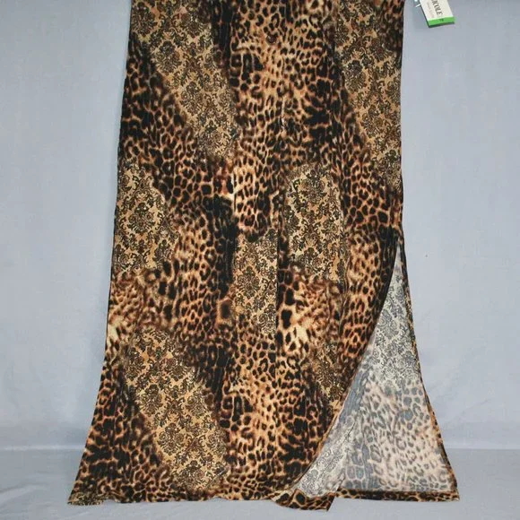 Vintage Danny & Nicole Sleeveless Duster Animal Print Brown & Black NWT - Picture 5 of 8